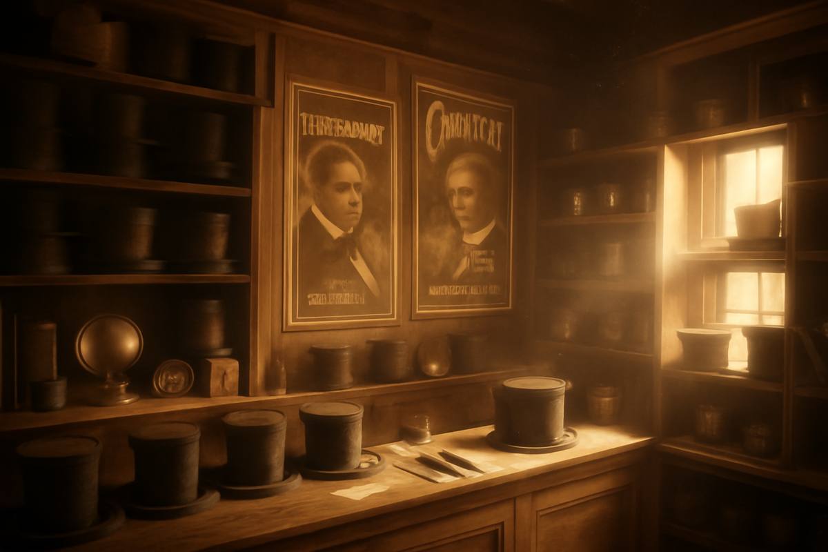 Vintage magic shop interior representing Detroit magic history